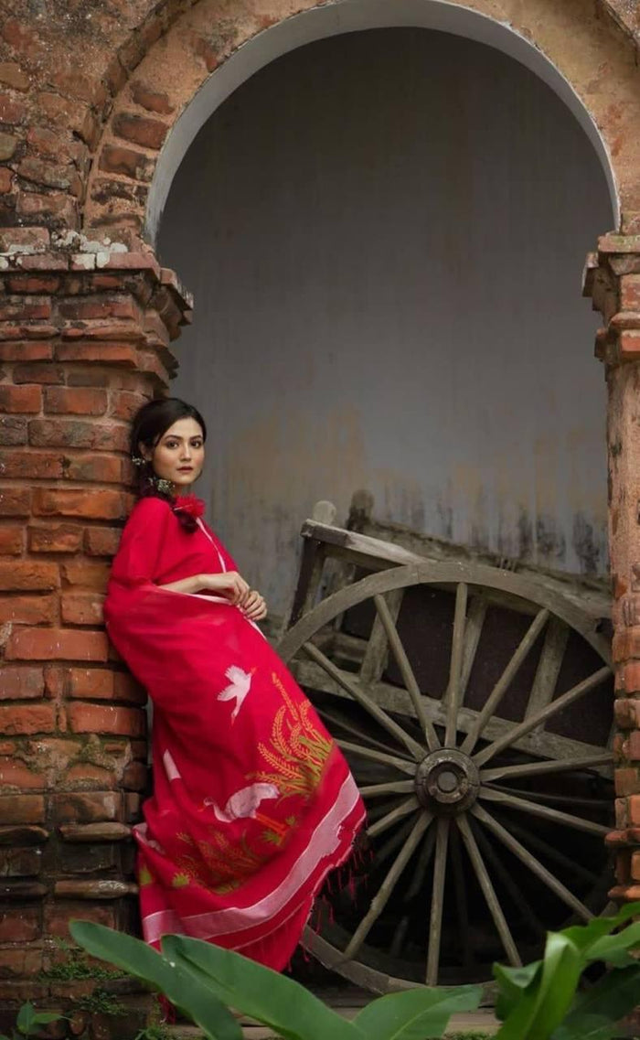 Stylish Designer Linen Saree For Women's & Girl's