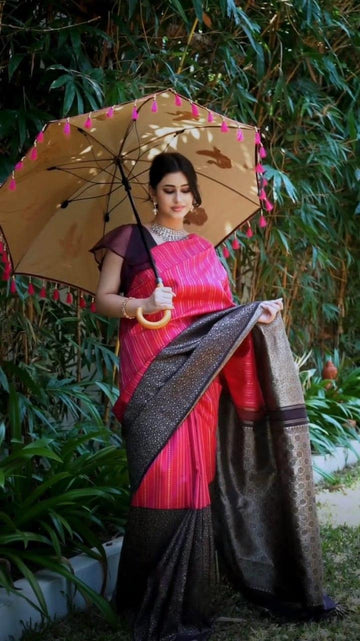 Stylish indian ethnic party wear banarasi saree - Ibis Fab