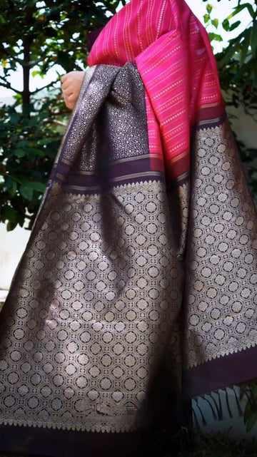 Stylish indian ethnic party wear banarasi saree