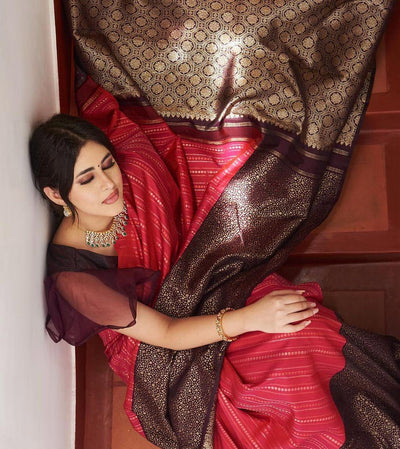 Stylish indian ethnic party wear banarasi saree - Ibis Fab