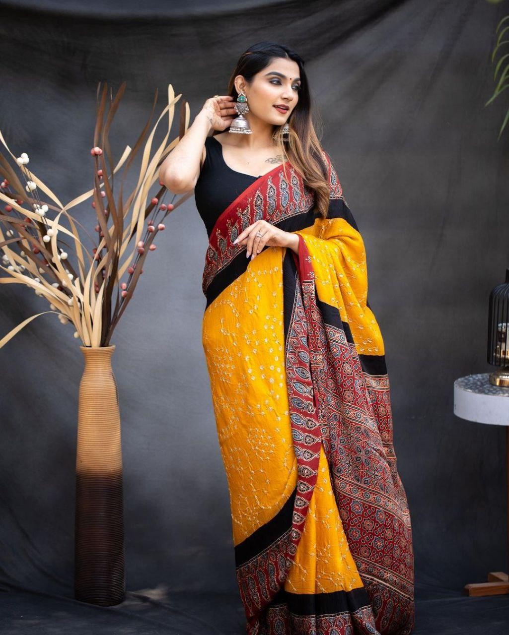 Stylish Soft Maslin Print Saree - Ibis Fab