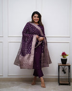 Statement Ethnic Look with Embroidered Chanderi Silk