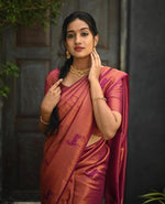 Woven Art pink Jacquard saree for wedding time - Ibis Fab