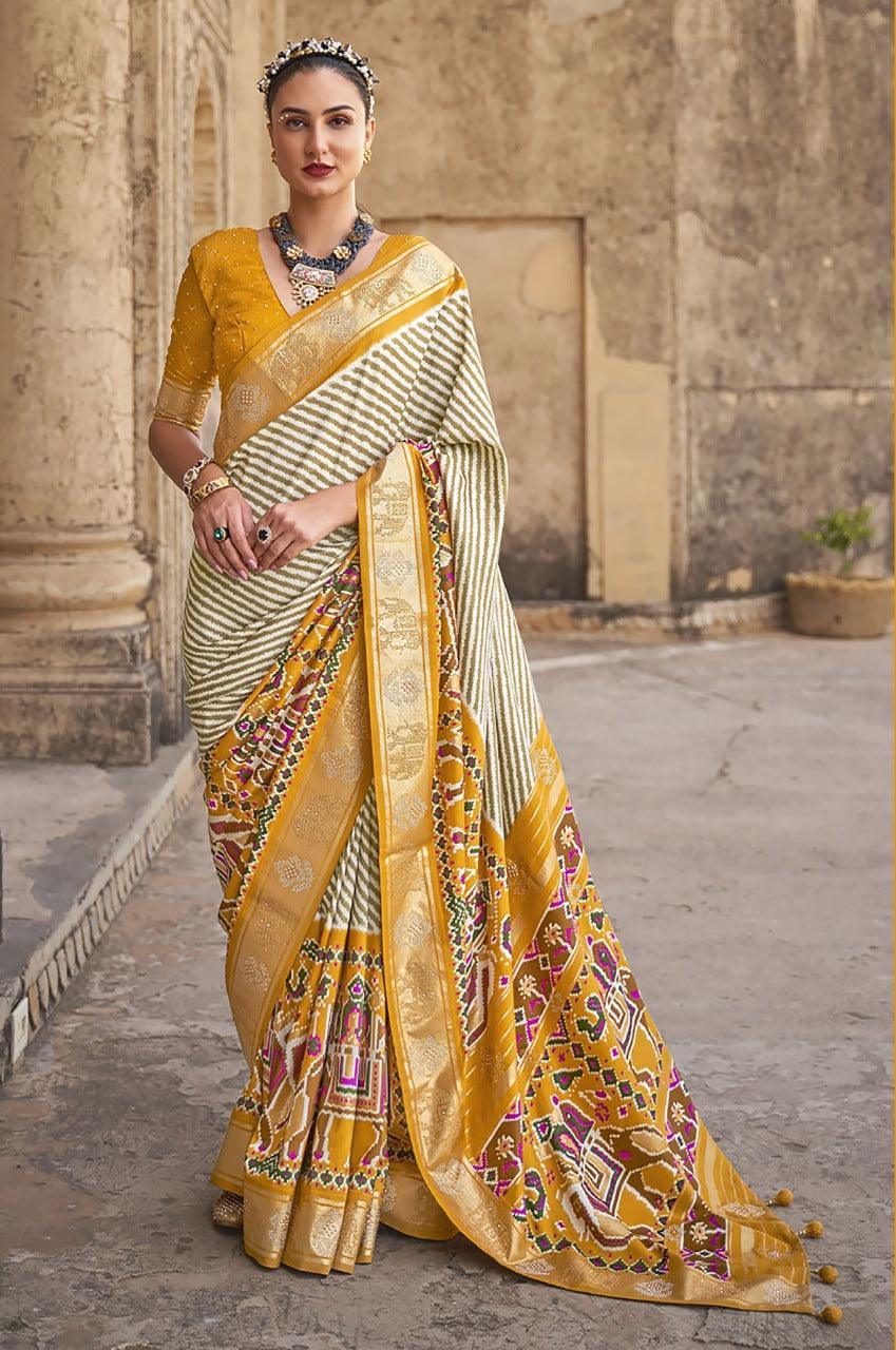 Buy Siril Georgette Yellow Color Saree with Blouse piece | sarees for  Women| saree | sarees Online at Best Prices in India - JioMart.