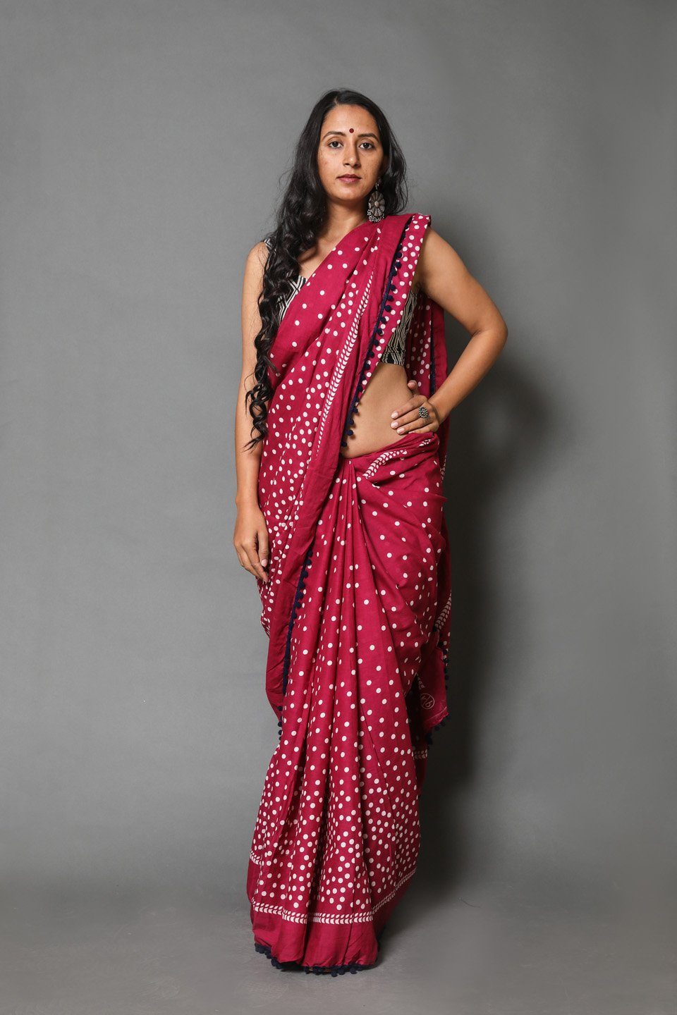 Dark Pink Designer Soft Silk Saree, Festive Wear