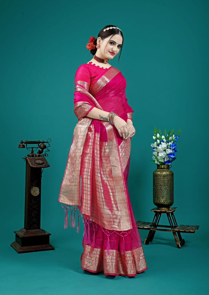 Organza Silk Saree With Attractive Rich Pallu Saree