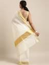 Kangana Ranaut Special White Pure Linen Designer Bollywood Saree - Ibis Fab