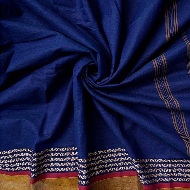 Impressive Night Blue Colored Festive Printed Pure Linen Saree - Ibis Fab