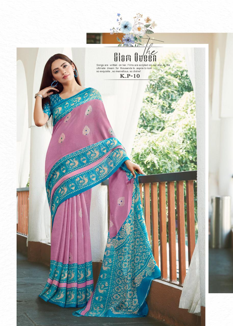 Impressive Baby Pink And Sky Blue Colored PartyWear Pure Linen Saree