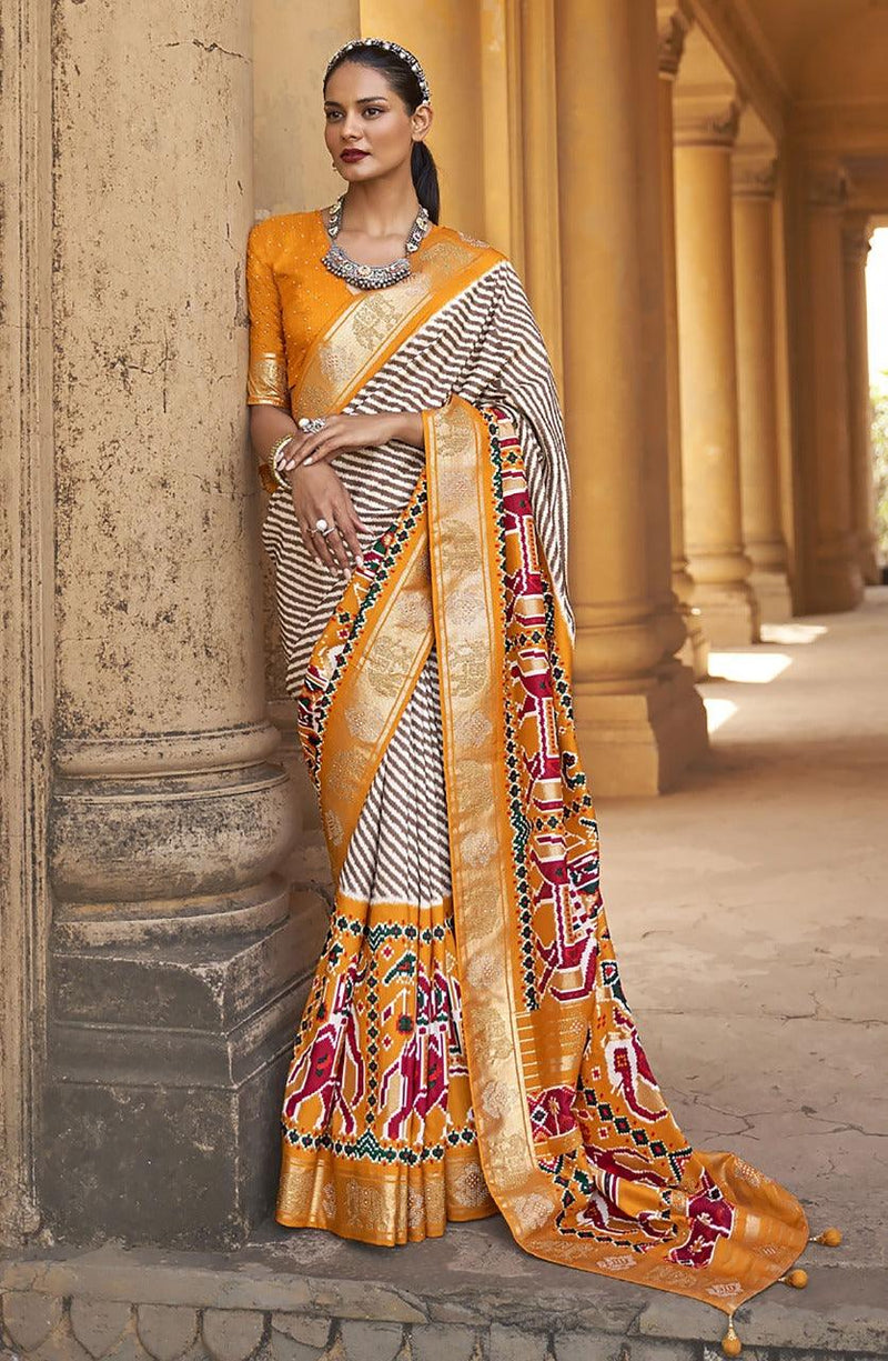Adorable Silk Classy Yellow Color Saree, Shining Party Wear - Ibis Fab