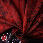 Breathtaking Red Colored Festive Printed Pure Linen Saree - Ibis Fab