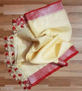 Demanding Beige Colored Casual Pure Linen Saree