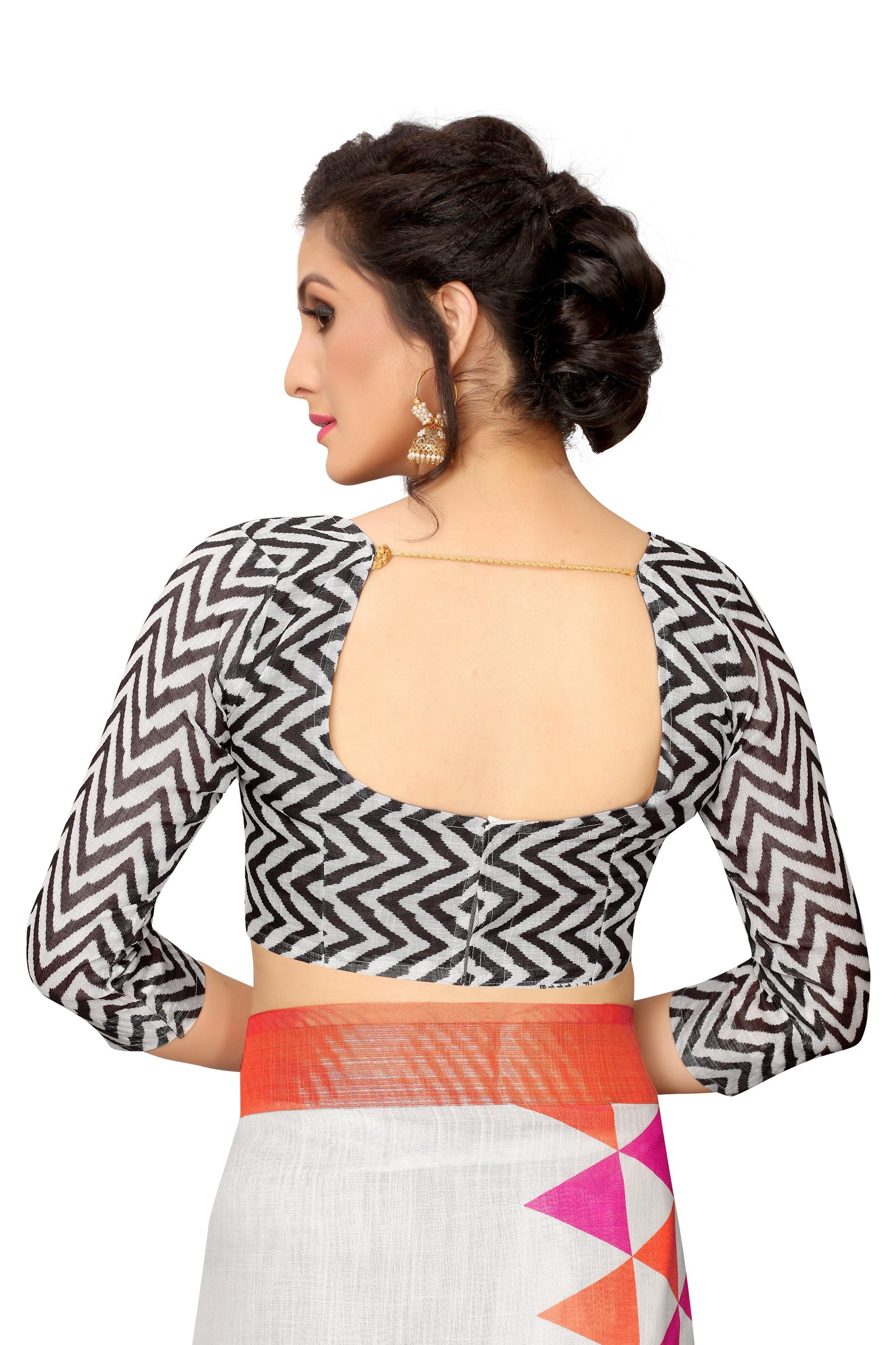 Demanding White Colored Printed Pure Linen Saree - Ibis Fab