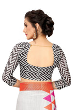 Demanding White Colored Printed Pure Linen Saree - Ibis Fab