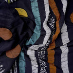 Excellent Black Colored Party Wear Pure Linen Printed Saree - Ibis Fab