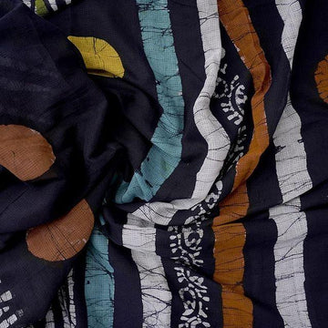 Excellent  Black Colored Party Wear Pure Linen Printed Saree