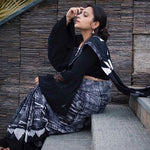 Fantastic Dark Blue Colored Festive Printed Pure Linen Saree - Ibis Fab