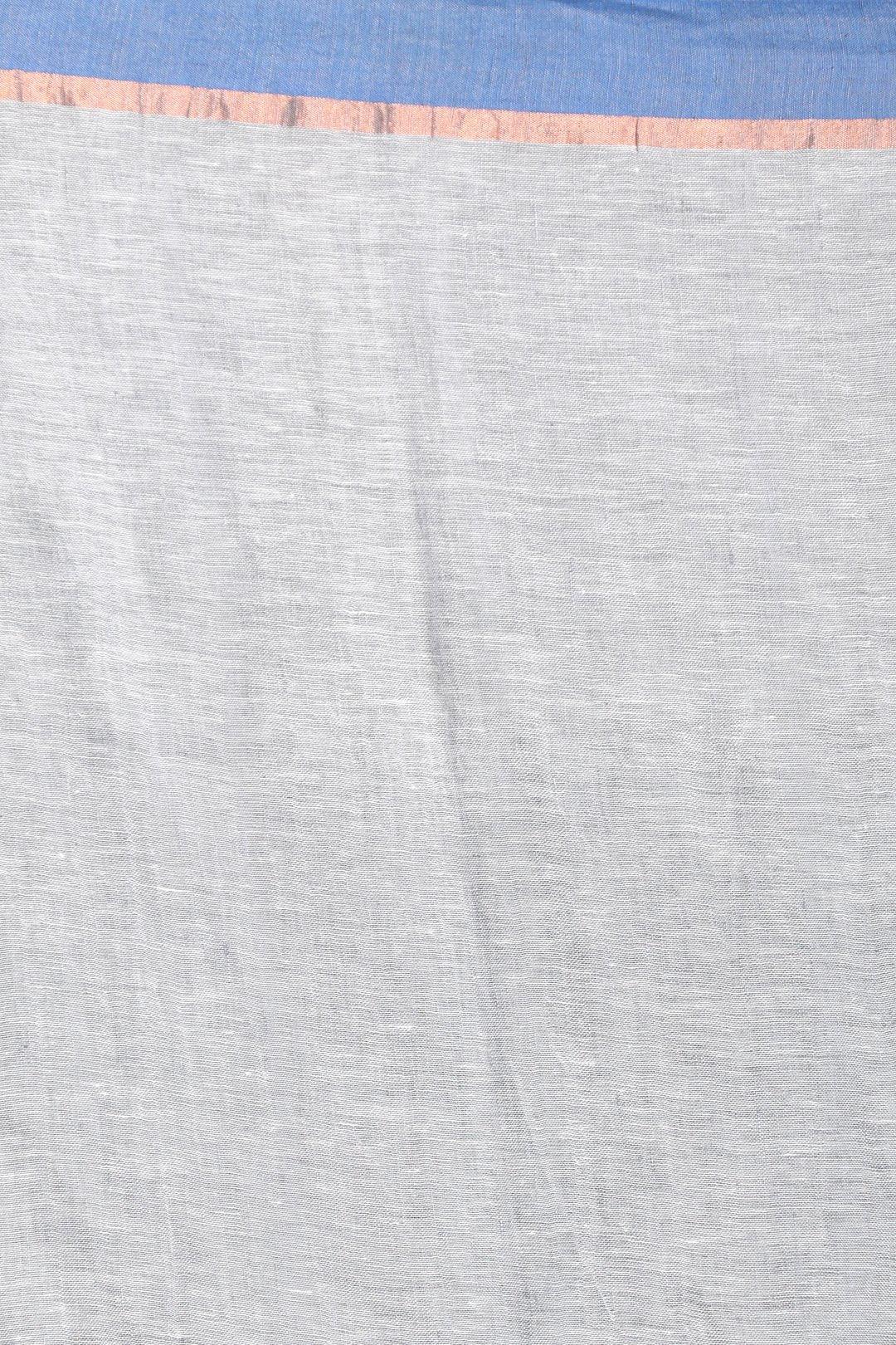 Fantastic Grey Colored Festive Printed Pure Linen Saree - Ibis Fab