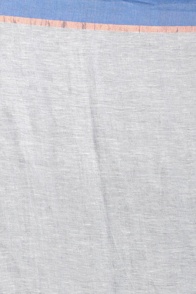 Fantastic Grey Colored Festive Printed Pure Linen Saree - Ibis Fab