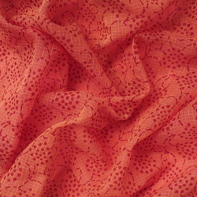 Fantastic Orange Colored Printed Pure Linen Saree For Women - Ibis Fab