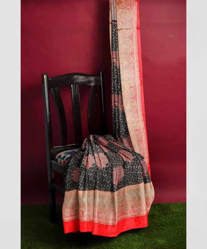Fantastic Red And Copper Colored Party Wear Pure Linen Saree - Ibis Fab