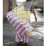 Glorious White Colored Festive Wear Pure Linen Designer Saree - Ibis Fab