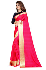 Imposing Pink Colored Festive Wear Silk Saree With Beautiful Border - Ibis Fab
