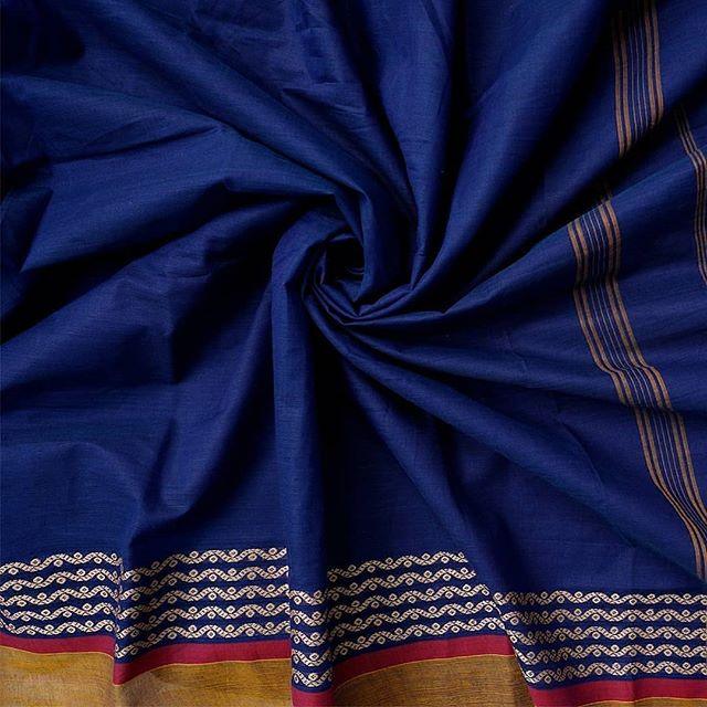 Impressive Night Blue Colored  Festive Printed  Pure Linen Saree