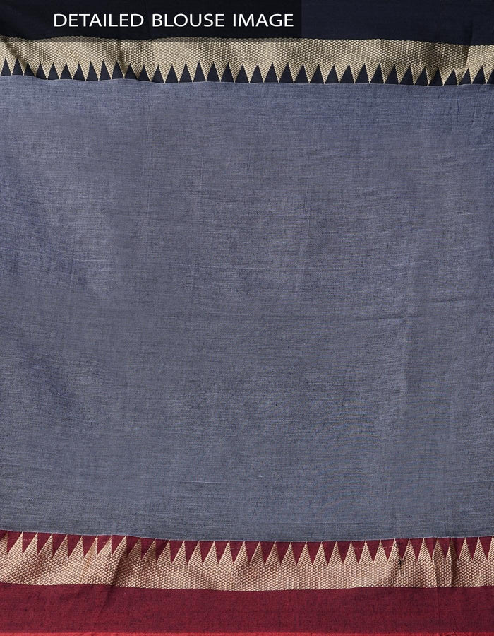 Innovative Grey Pallu And White Colored Festive Wear Linen Designer Saree