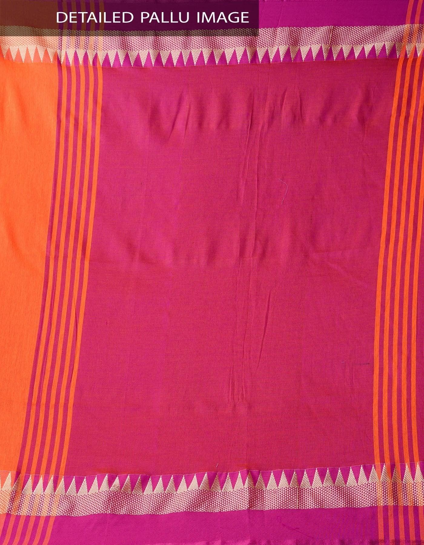 Jazzy Orange Colored Festive Wear Linen Designer Saree - Ibis Fab
