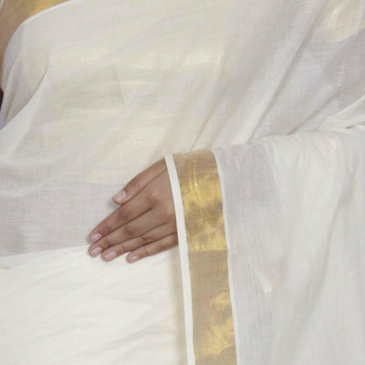 Krystle D'souza Special White Linen Designer Embroidered Saree - Ibis Fab