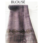 Magnetic brown Colored Casual Wear Pure Linen Saree - Ibis Fab