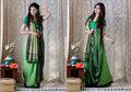 Magnetic Green Premium Linen Designer Saree
