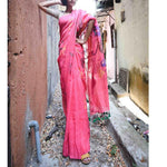Precious Light Pink Colored Festive Wear Pure Linen Designer Saree - Ibis Fab