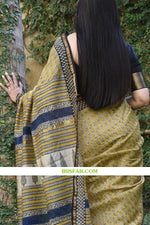 Prominent Green Colored Festive Wear Printed Pure Linen Saree - Ibis Fab