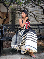 Pure linen saree in black enchanting casual wear - Ibis Fab