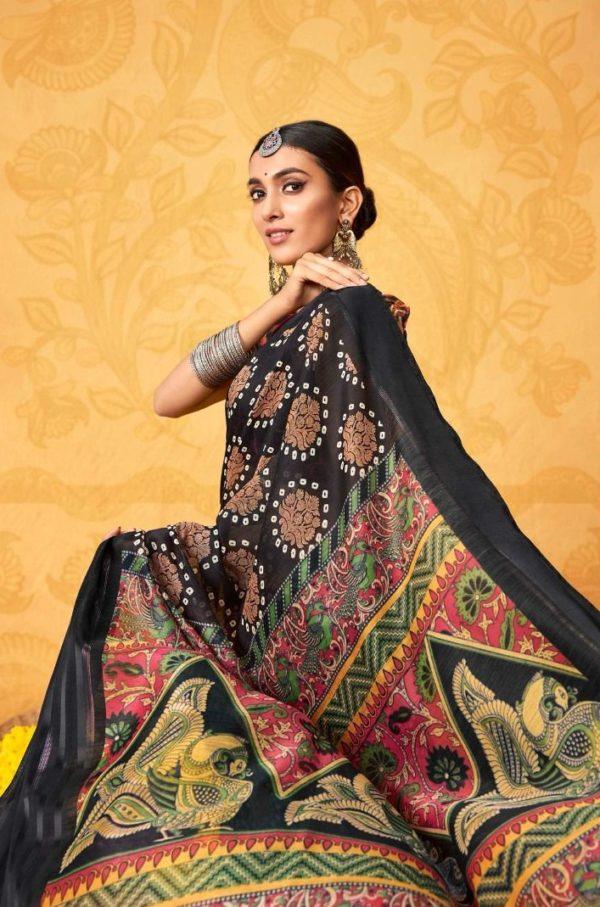 pure silk Classy Black Colour Saree, Shining Party Wear