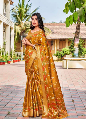 pure silk Classy Copper Colour Saree, Shining Party Wear