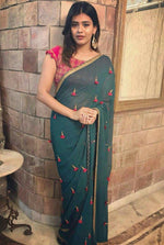 Pure soft silk Green colored saree ,traditional wear - Ibis Fab