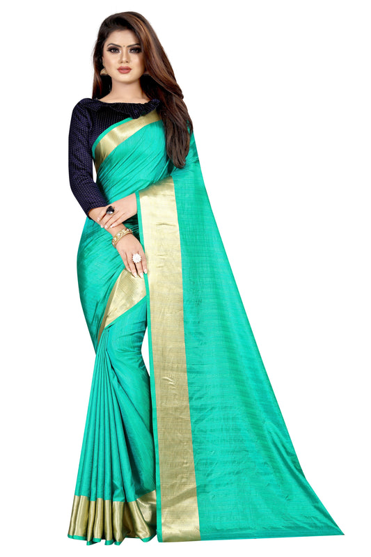 Refreshing Light Blue Colored Festive Wear Silk Saree With Beautiful Border - Ibis Fab