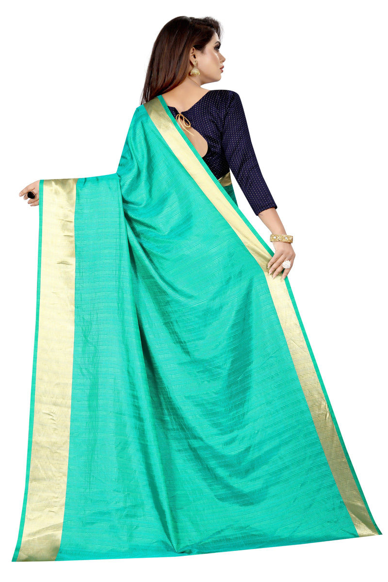 Refreshing Light Blue Colored Festive Wear Silk Saree With Beautiful Border - Ibis Fab