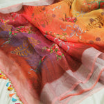 Refreshing Tan Colored Festive Wear Pure Linen Saree - Ibis Fab