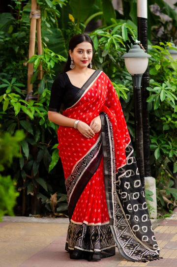 Self Design Beautiful Rich Linen Saree