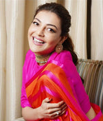 Soft silk blissful pink colored, wedding wear saree - Ibis Fab