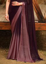 Soft Silk Classy Purple Colour Saree, Shining Party Wear - Ibis Fab