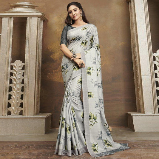 Women's Soft Silk Saree With Blouse Piece - Ibis Fab