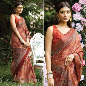 Woven Pure Soft Silk, Cotton Silk Saree