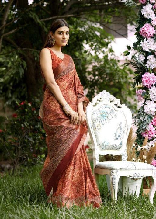 Woven Pure Soft Silk, Cotton Silk Saree